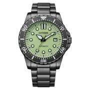 Citizen Mechanical Automatic Stainless Steel Black Green 43mm Watch NJ0177-84X