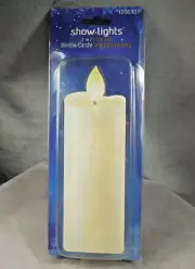 NIP SHOW LIGHTS Flickering Holiday Window Cling Candle Battery Operated w Timer