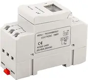 THC15A Digital Programmable Timer Switch, DIN Rail Installation for Streetlights, Neon Lights, Water Heaters, with 18 Times Pulse Programs, Weekly Correction