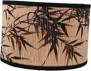 OSALADI Bamboo Lampshade Lamp Shades for Floor Lamps Vintage Decor Chinoiserie Decor Light Accessories for Table Lamp E27 Lamp Shade Shade Wrought Iron Printed Lampshade E27