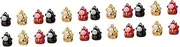 FONDOTIN Fortune Cat Shape Bells DIY Supplies Assorted Color Pet Jewelry Decor Durable Creative Design for Crafting Necklaces Bracelets Pet Collars More