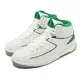 Nike 休閒鞋 Air Jordan 2 Retro 男鞋 白 幸運綠 經典款 高筒 DR8884-103