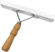 Practical Horse Hair Comb with Bamboo Handle, Dogs Rake Brush, Pet Horse Hair Comb for Large Dog
