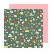Mittens & Mistletoe Double-Sided Cardstock 12"X12"-Make It Merry - 25 Pack