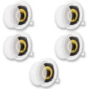 Acoustic Audio HD-5 Flush Mount In Ceiling Speakers Home Theater 5 Pack