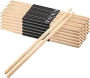 SOUJAP 24 Pairs 5A Drum Sticks, Maple Wood Drum Sticks Bulk, Wood Tip Drumstick for Drummer or Beginner(48 Pieces)