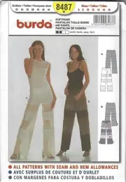 Burda 8487-Sewing Pattern - Pants- Misses Sizes 6-18-Uncut-Factory Folds