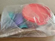 Tupperware Kids Play Set Cake Taker Cups Plates Vintage New
