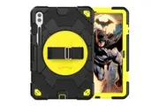 WASSUP Samsung Galaxy Tab S9 Plus/S9 FE+ 12.4 inch 2023 Hand Strap Pencil Holder & Shoulder Strap Kids Super-Black&Yellow