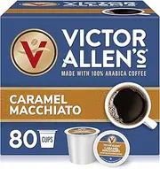 Caramel Macchiato for K-Cup Keurig 2.0 Brewers, 80 Count, Victor Allen’s Coffee Medium Roast Single Serve Coffee Pods