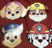 Paw Patrol 8 Paper Face Masks Birthday Party 2 Each Skye Chase Marshall Rubble