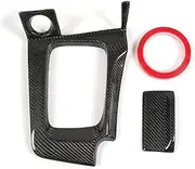 Brilluxa Shift Panel Cover, Center Console Frame Replacement Compatible with GTR R34 RHD, Carbon Fiber Gear Panel, Console Trim Cover