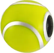 [Bolenvi] Tennis Ball Sport 925 Sterling Silver Charm Bead For Pandora & Similar Charm Bracelets/Necklaces, Silver, No Gemstone
