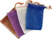 TOVINANNA Travel Soap Bag Set 4pcs Mesh Pouches for Foaming Net Body Washing Exfoliating Quick Dry Nylon