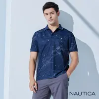 在飛比找momo購物網優惠-【NAUTICA】男裝 滿版品牌LOGO印花短袖POLO衫(