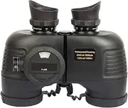 7×50 Binoculars, High-Definition High-Powered Night Vision Telescope, Compass Waterproof Ranging Non-Infrared Telescope for Outdoor Hunting Tour Show