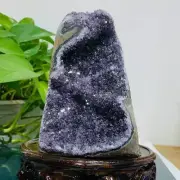 1418g Natural Amethyst Geode Mineral Specimen Crystal Quartz Energy Decoration
