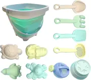 Beach Toys Set, Sand Beach Toys for Kids, 11PCS Sandpit Toys with Bucket and Spa