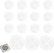 Floor Drain Stickers for Shower | Mesh Drain Stickers - 15X Adhesive Mesh Filter Trap Stopper Strainer for Sink Pipe Outdoor Apartment Garage Home RV