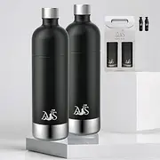 Aqualit Seal® Stainless Steel Bottle - Water Bottle for Water Carbonators Compatible with Aarke Carbonator 3, Philips GoZero, Sodapop Cooper, Brita SodaONE - 1 Litre Sparkling Water Dishwasher Safe