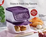 2 X Tupperware 2.3L Onion or Garlic Container Keeper Storage Original