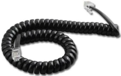 NEC DSX 9ft. Black Handset Cord Curly Coil For 24B 48B Business Telephones