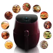 3.5 Qt. Burgundy Electric Multi-Cooker and Air Fryer with 7 Preset Programmable