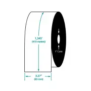 3.27" x 1345' TDW101 Resin Enhanced Wax Barcode Ribbon for Sato Printers (6