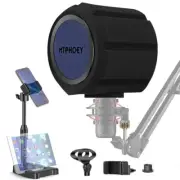 Microphone Windscreen Pop Filter with Gift Mic Stand&Phone Holder,Recording