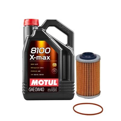 5L Motul 8100 X-MAX 0W40 Wix Filter Motor Oil Change Kit For Saab 9-3 SRX CTS V6 (for: Saab)