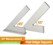 Flat Edge Try Square Measuring Kit Set 45 Degree Multi Angle Ruler Gauge Tools