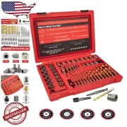 HSS Left Hand Drill Bits & Easy Out Bolt Extractor Set - 53 Multi-Size Tools
