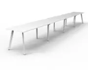 New RapidLine Eternity 4 Person Desk 7200mm (1800mm per person) Single Sided Met