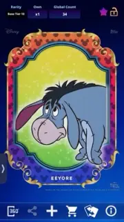 Topps Disney Collect Digital Tier 10 Eeyore LE 50
