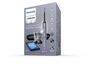 Philips【美國代購】飛利浦 電動牙刷 超音波鑽石靚白9500系列 智慧型HX9924/41 - 灰色