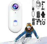 Nexo25 Camera, Nexo25 Outdoor Camera, 4K/1080p HD Body Cam Video Recording, with Waterproof Case, Magnetic Clip for Outdoor Activities, Travel Records, Life Records (White 4K)