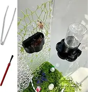 Heyshapeing Jumping Spider Kits - Magnetic Hanging Water Dispenser & Feeder Dish with Cleaning Brush & Tweezers, 8ml, Ideal for Jumping Spiders, Arboreal Pets & Small Animals
