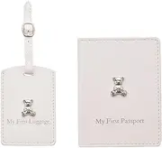 [Home Inspirations] Bambino My First Passport Holder and Luggage Tag Boxed Set White