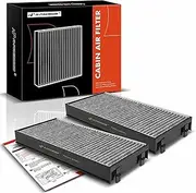 A-Premium 2-PC Cabin Air Filter with Activated Carbon Compatible with BMW X5 2007-2019, X6 2008-2019, Replace# 64116945594, 64119248294