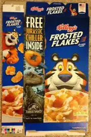 EMPTY Frosted Flakes Jurassic World Park Chiller Cereal Box Tony Tiger FLAT 2018