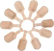 GRIRIW 10 Mini Wooden Spoons Japanese Style Honey Spoons Wedding Favor Short Handle Salt Scoops