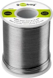 goobay 40849 Solder Lead-Free, ø 1.5 mm, 500 g, Rosin Core, Low Smoke