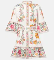 [Farm Rio] Farm Rio Floral cotton minidress AU 6 multicoloured