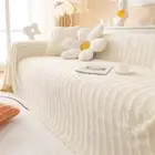 Plush Sofa Cover Sofa Couch Towel Blancket Mat Slipcover Recliner Sofa Protector