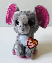 Ty Beanie Boos Specks Elephant 6” Pink Glitter Eyes Plush Stuffed Animal Toy