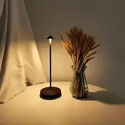 maglaw Rechargeable Cordless Table Lamps,Modern Battery Operated Table lamp,Portable LED Touch 2 Levels Brightness Dimmable Bar Lamp,Small Lamp in Aluminum for Bars,Restaurant,Living Room(Rust)