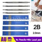 4x Staedtler 788-C Mars Technico Mechanical Clutch Pencil 2.0mm + 48 x Leads NEW