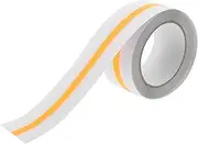 FELTECHELECTR Slip Traction Tape with Luminous Stripe Peel and Stick Stair Treads for Enhanced Safety Indoor and Outdoor Steps Peva Material Orange