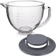 5-Quart Glass Mixing Bowl for KitchenAid 4.5-5 Quart Tilt-Head Mixers