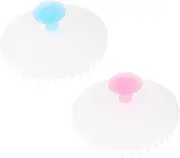 Ipetboom 2Pcs Shower Hair Brush Tool Scalp Cleaning Shampoo Brush for Women for All Hair Design for Wet Dry Use Random Color